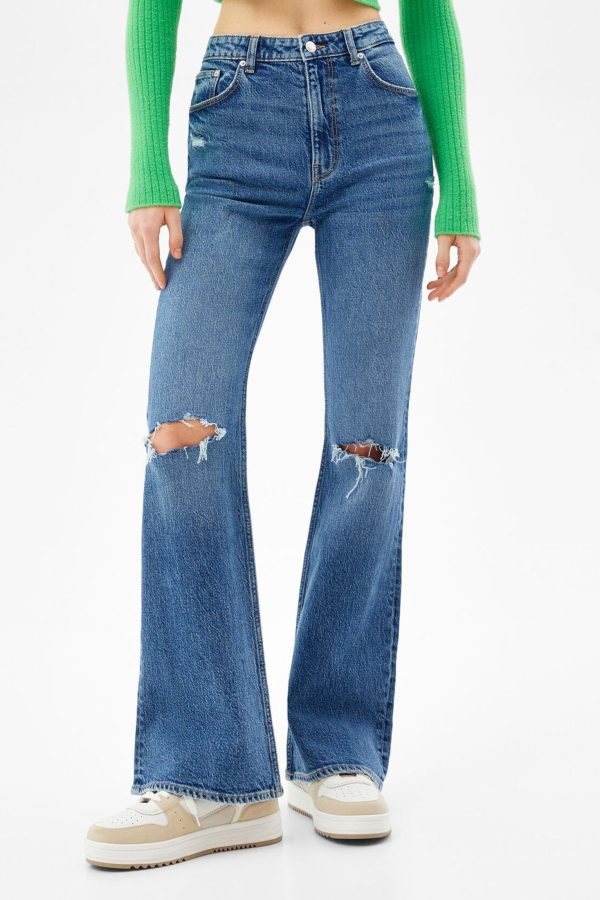Ripped Mom Jeans - Contains Recycled Cotton - Image 2